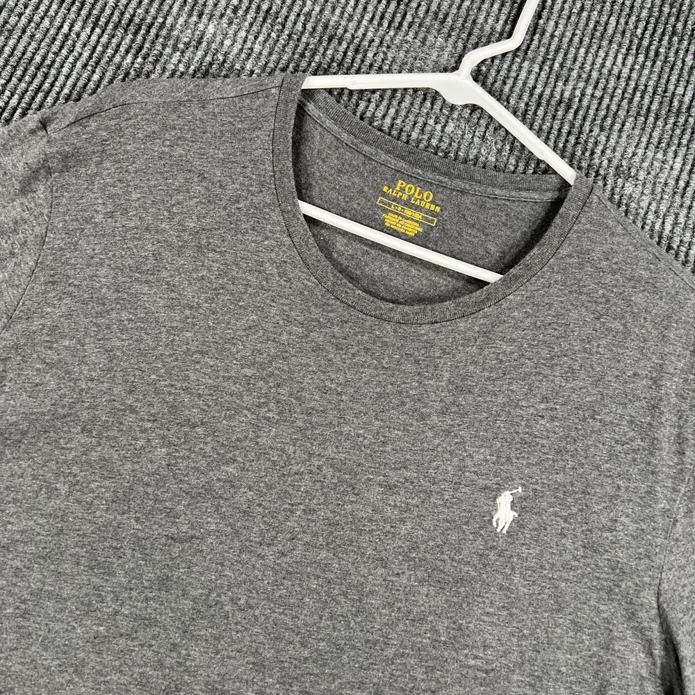 Polo Ralph Lauren T-Shirt Mens Large Gray Short Sleeve Crew Neck Casual